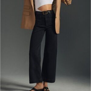 Pilcro The Skipper cropped wide leg high rise jeans
